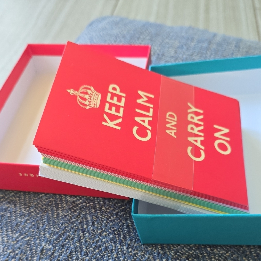 Adidas Turquoise Notecard Set with Colorful Designs - Picture 3 of 3